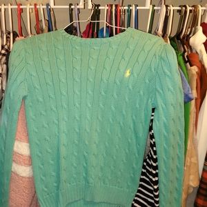 Mint green polo sweater size small